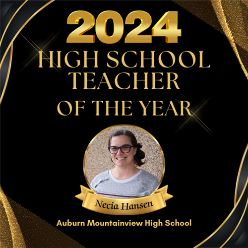 Necia Hansen 2024 High School Teacher of the Year